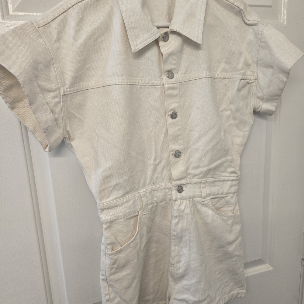 Zara Cream Textured Blouse